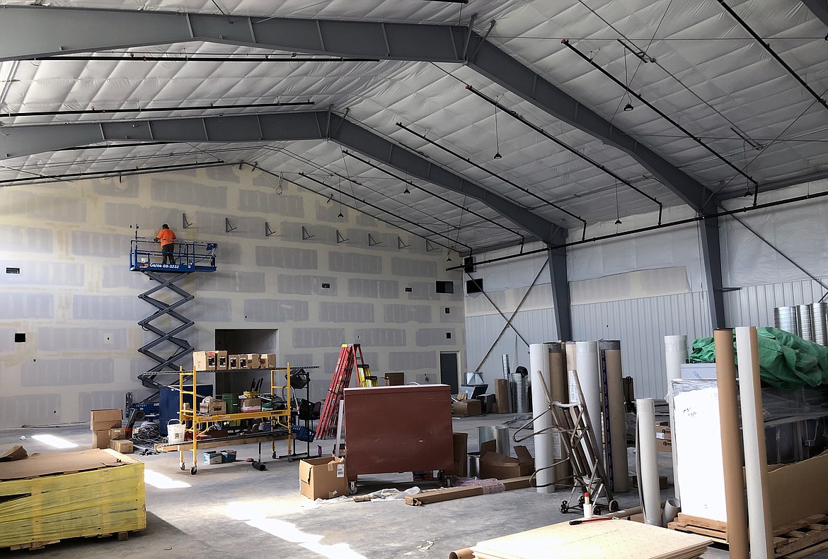 Construction of the full size gymnasium in the new Polson Boys and Girls Club. (Photo provided by the Boys and Girls Club)