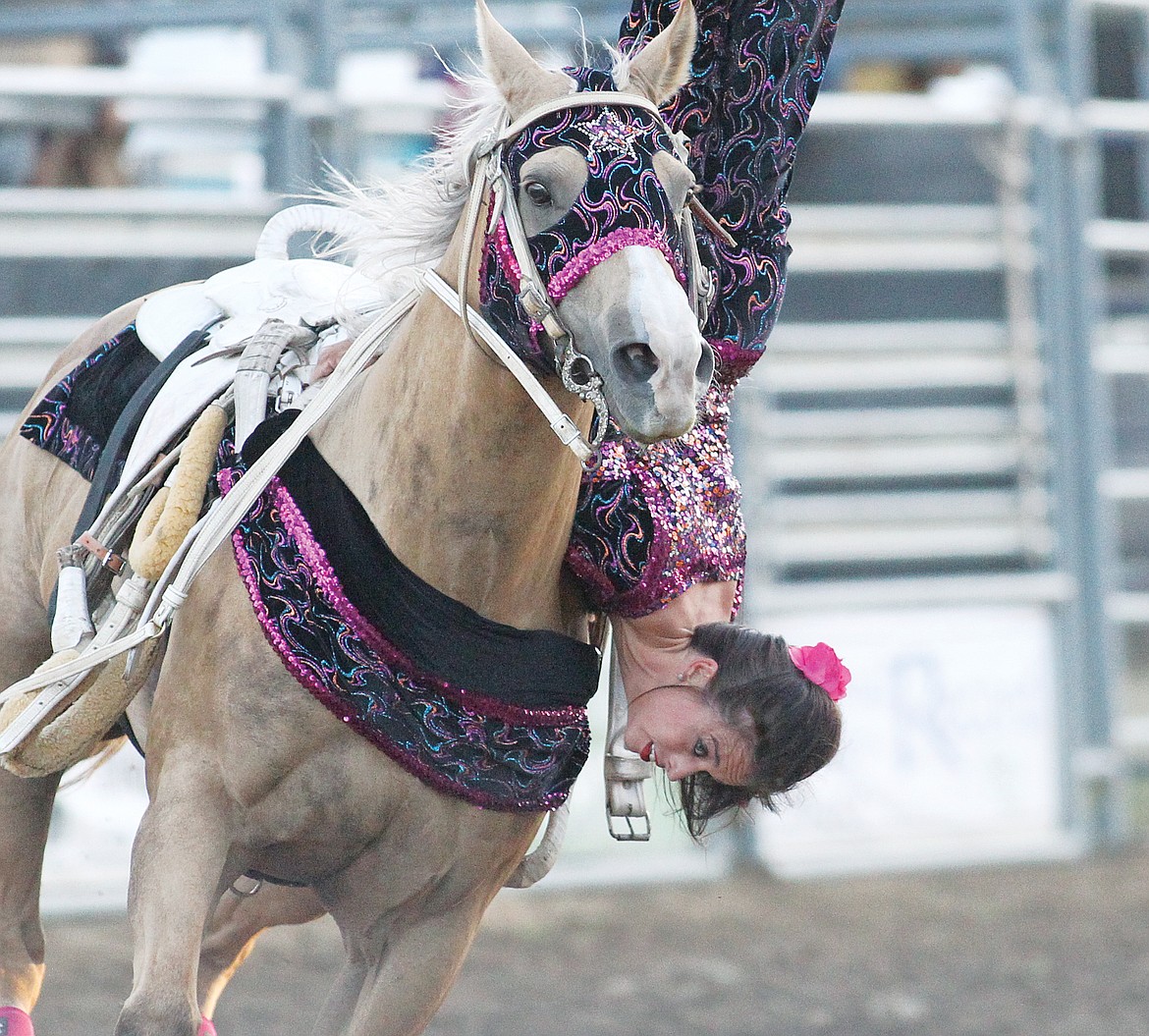 Madison MacDonald-Thomas knew she wanted to become a trick rider at a young age and has perservered through serious injuries. (Paul Sievers/The Western News)