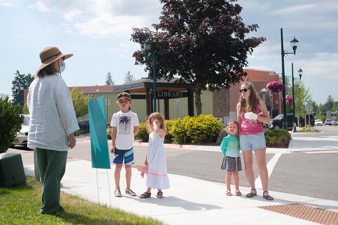 The Whitefish Community Library has been offering up Storytime Stroll, where families can follow a book either with librarian Mary Drew Powers or on their own. (Daniel McKay/Whitefish Pilot)