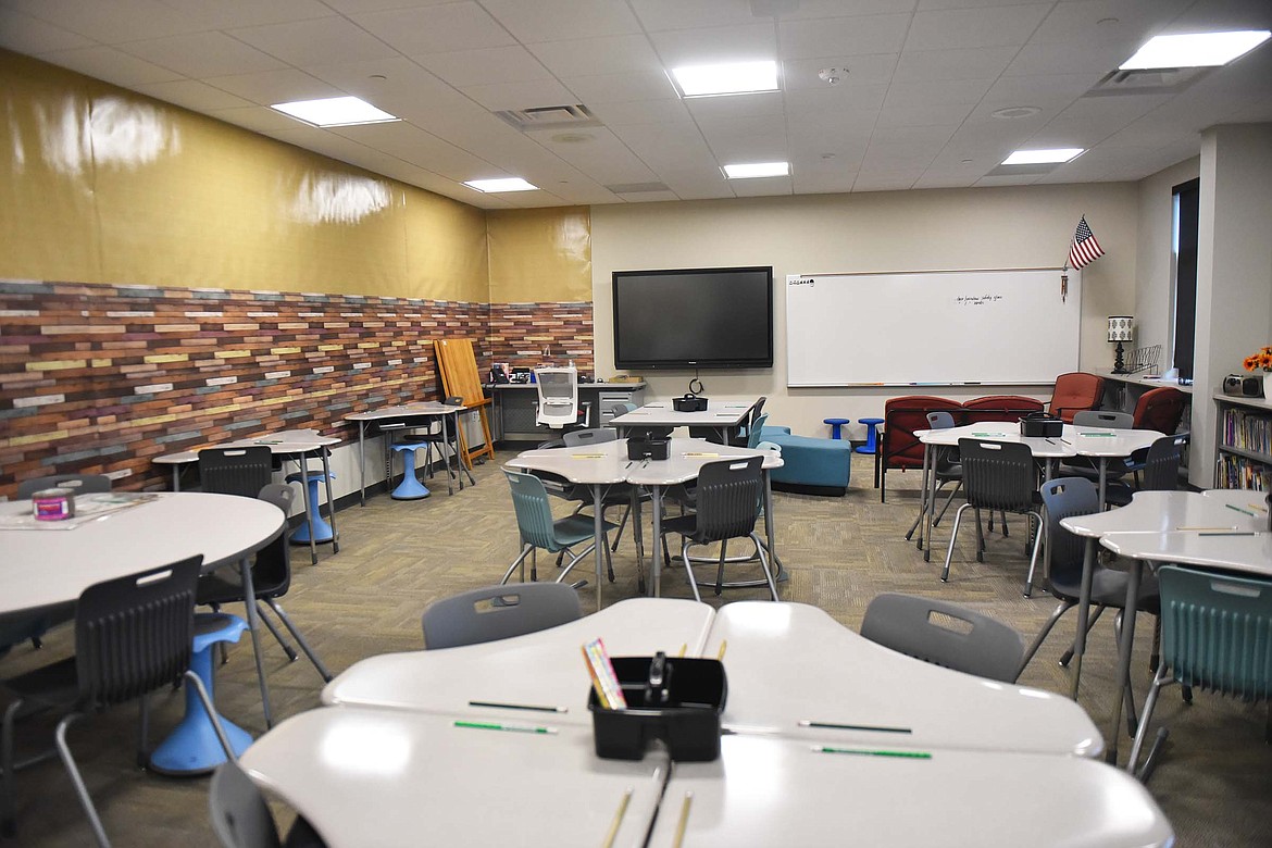A classroom inside Muldown Elementary School. (Heidi Desch/Whitefish Pilot)