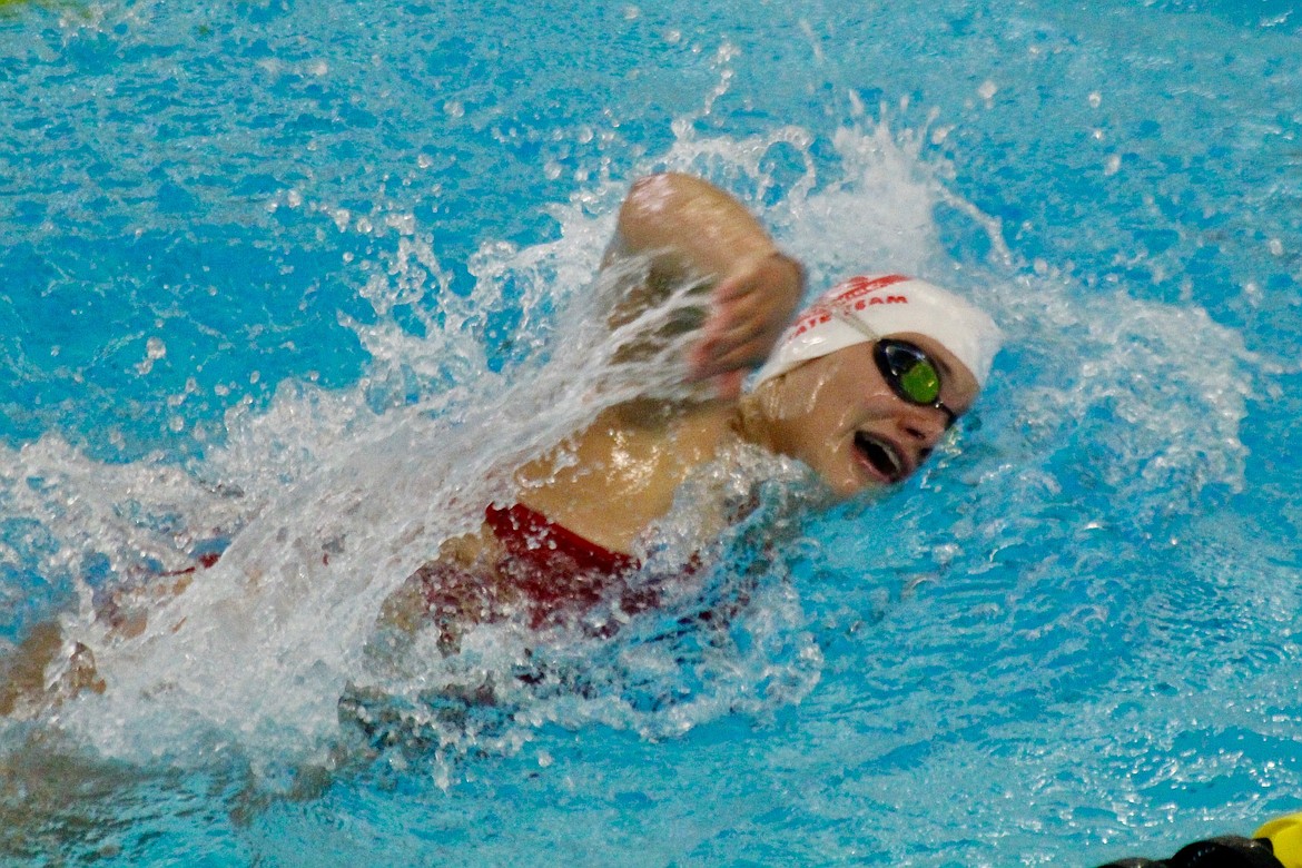 (Photo courtesy of JACINDA BOKOWY) 
 Autumn Morgan at the U of I Icebreaker meet on Sept. 7, 2019. Morgan and the girls team will look to defend their state title this season.