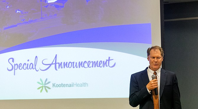 Jon Ness, chief executive officer of Kootenai Health, announces the hospital’s membership with Mayo Clinic Care Network at an announcement event in 2014.