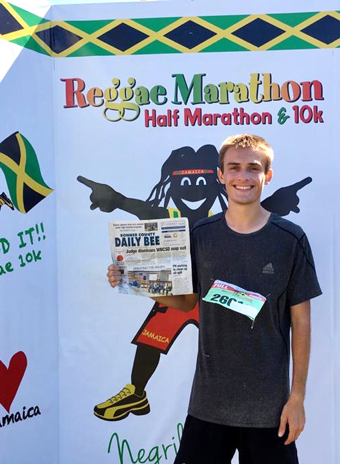 Dylan Potter, a Sandpoint High and University of Idaho grad, ran the Reggae Marathon in Negril, Jamaica, in December 2019.  “Of course, he ‘Brought the Bee,’ writes Kathleen Mulroy, who passed along the photo. “ “Dylan is serving in the Peace Corps in Jamaica as an environment volunteer, along with his wife, Haven Davis-Martinez, also a Sandpoint High and U of I grad, who is an education volunteer.” If you have an original picture that you took that you would like to see run as a Best Shot or I Took The Bee send it in to the Bonner County Daily Bee, P.O. Box 159, Sandpoint, Idaho, 83864; or drop them off at 310 Church St., Sandpoint. You may also email your pictures in to the Bonner County Daily Bee along with your name, caption information, hometown and phone number to bcdailybee@bonnercountydailybee.com.