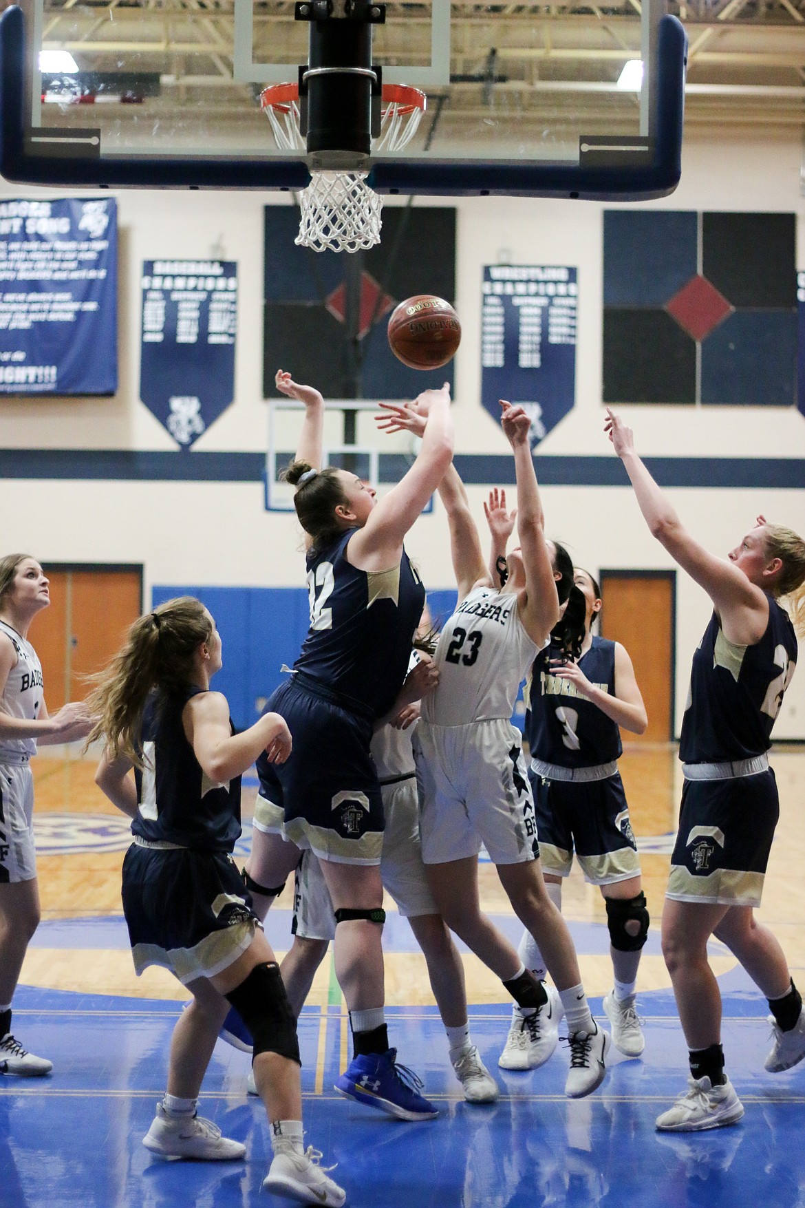 Photo by MANDI BATEMAN 
 Sierra Hill attemps a shot against the Lady Tigers.