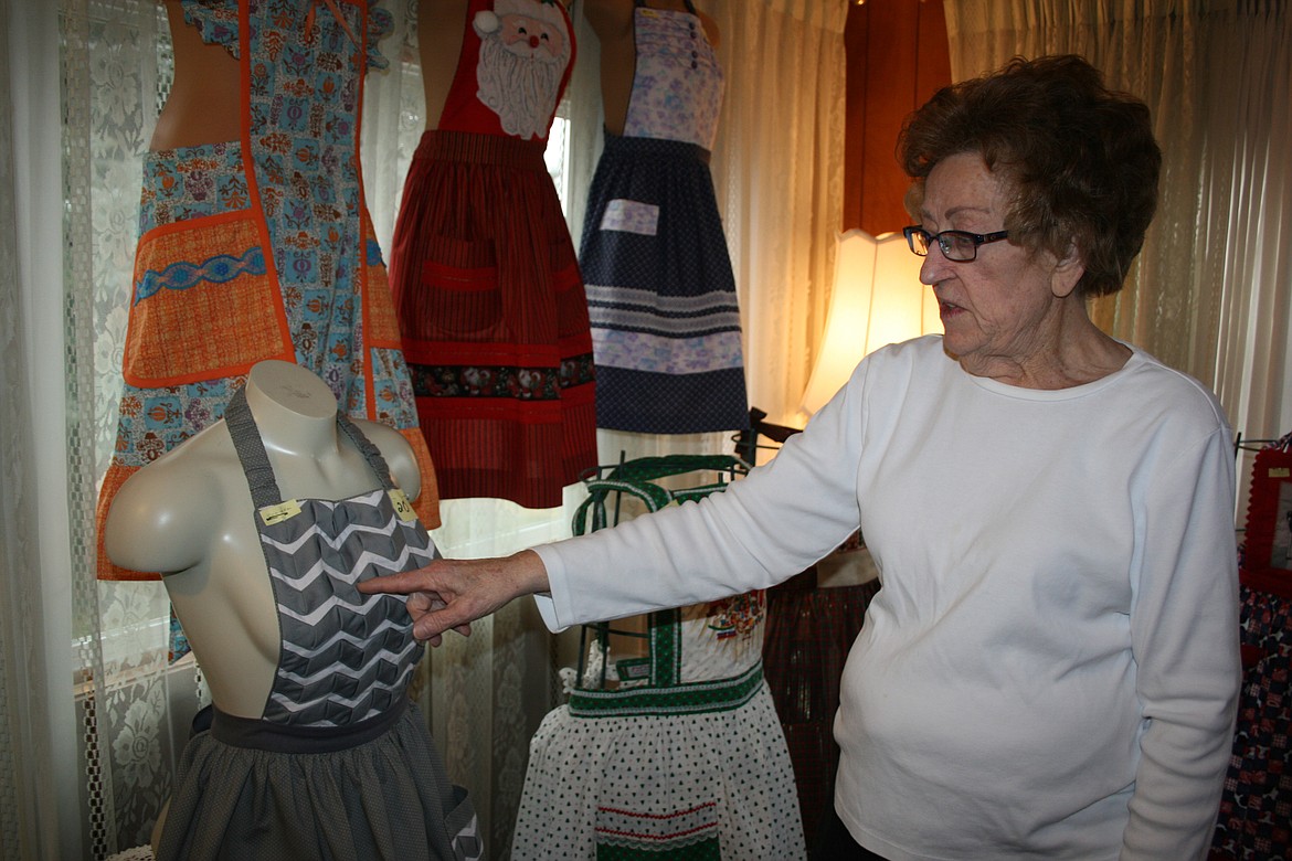 Bonnie Byington used some familiar techniques and experimented with new ones when making aprons for family and friends. The apron project helped her cope with some challenging health issues, she said.