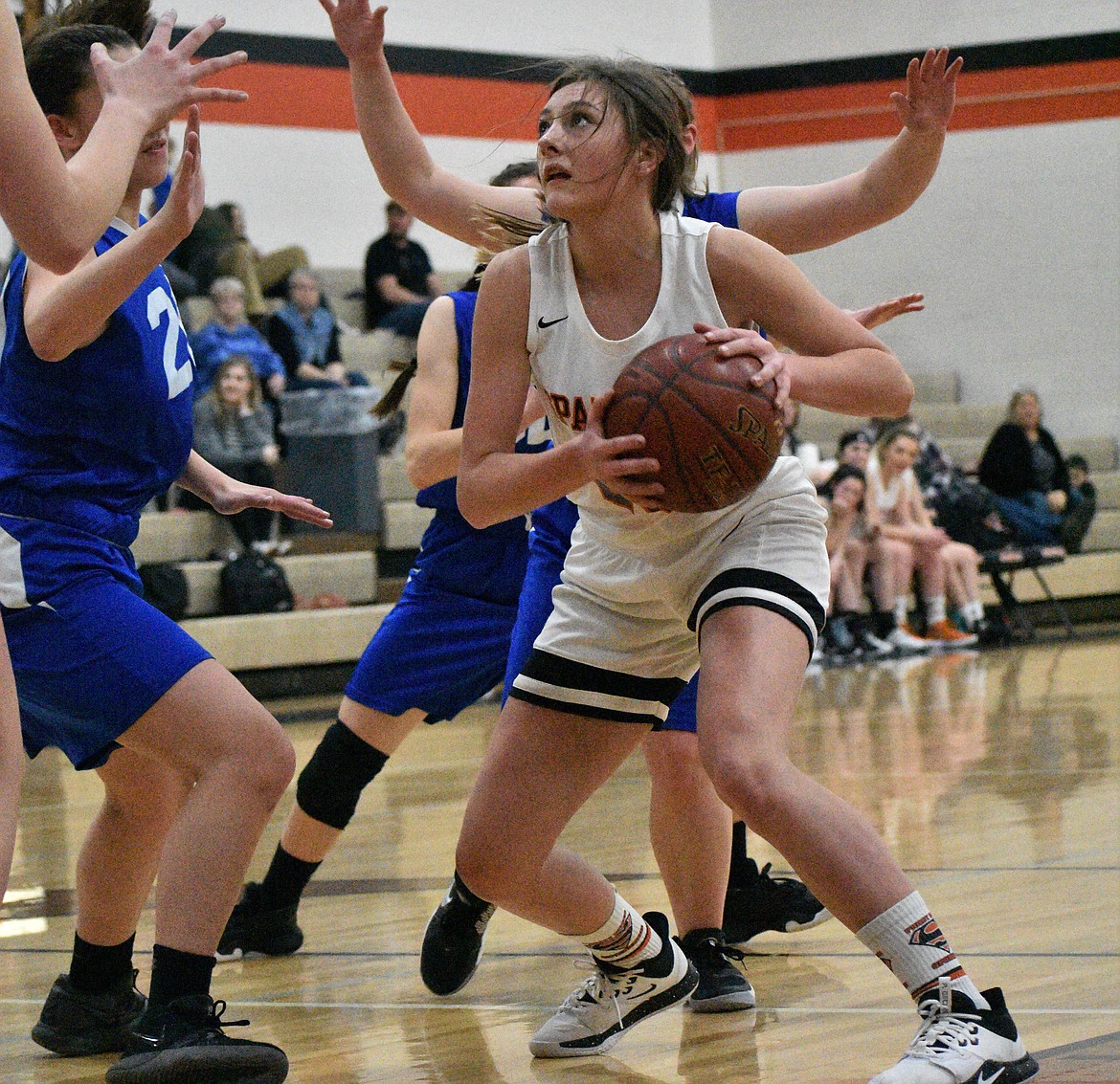 Senior Cassidy Prudek looks to put up a shot last Thursday against North Idaho Christian.