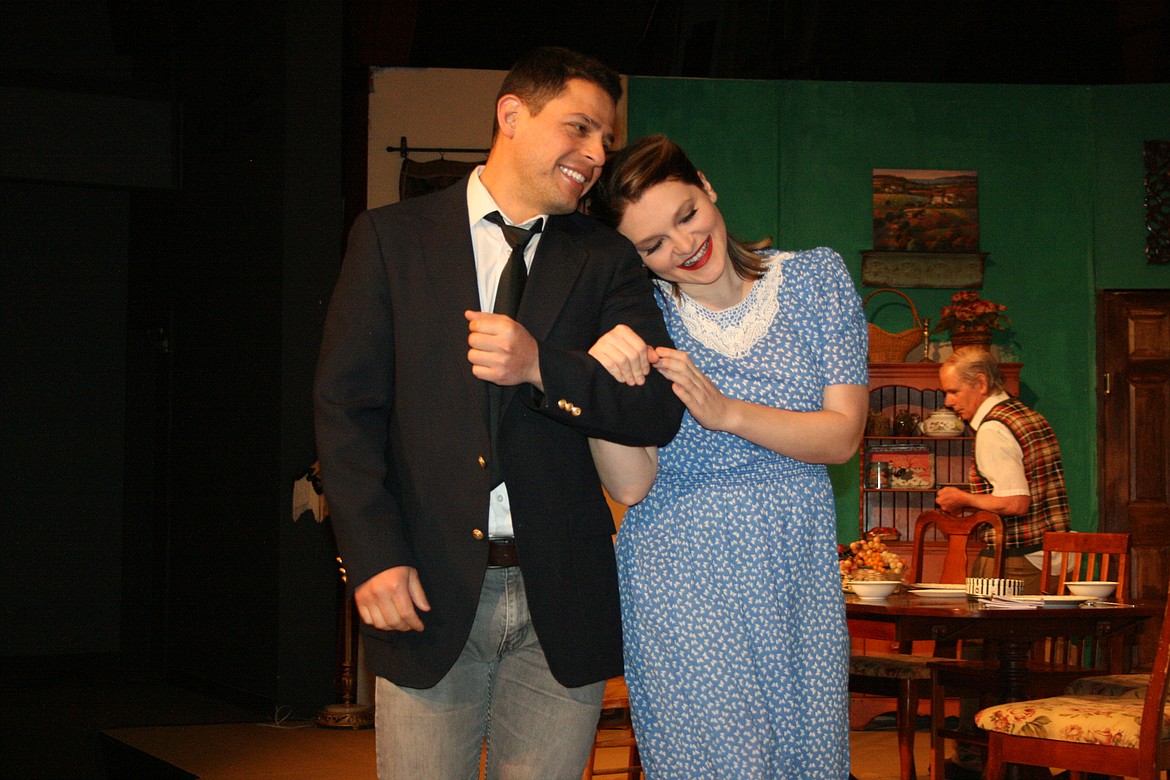 Cheryl Schweizer/Columbia Basin Herald 
  
 All's well that ends well for Alice (Cecily Hendricks, right) and Tony (Lui Navarro) in the Masquers production of 'You Can't Take It With You,' opening Feb. 14.