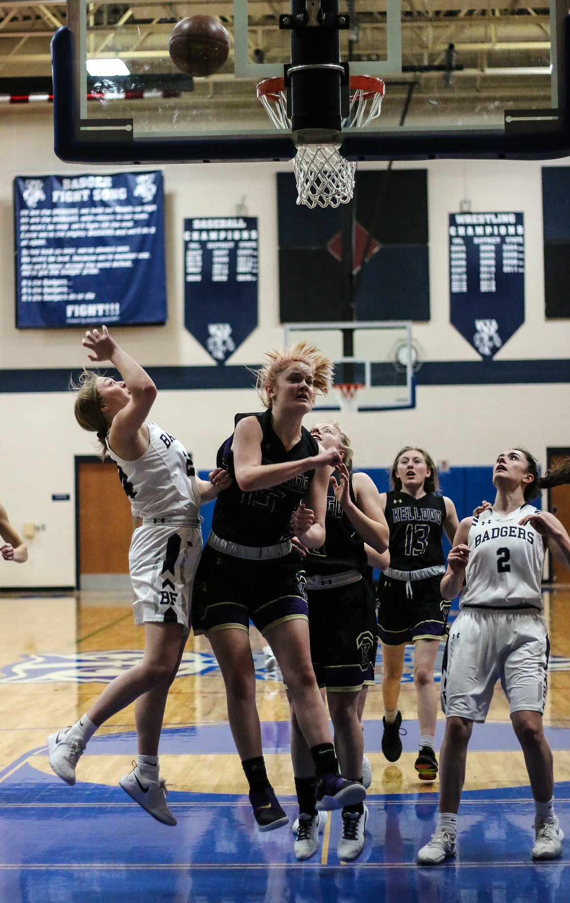 Photo by MANDI BATEMAN 
 The lady Badgers played hard in their last regular season game.