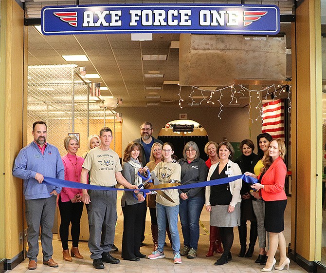 Courtesy photo
The Coeur d’Alene Chamber of Commerce celebrated a ribbon cutting with Axe Force One, 200 W. Hanley Ave., Coeur d’Alene.