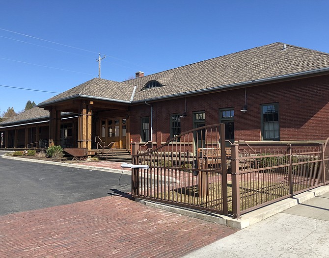 The depot in downtown Coeur d’Alene, once a train depot, is the beautifully renovated office building for John Swallow’s New Jersey Mining Co.