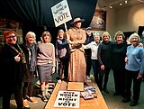 A woman joining the working men