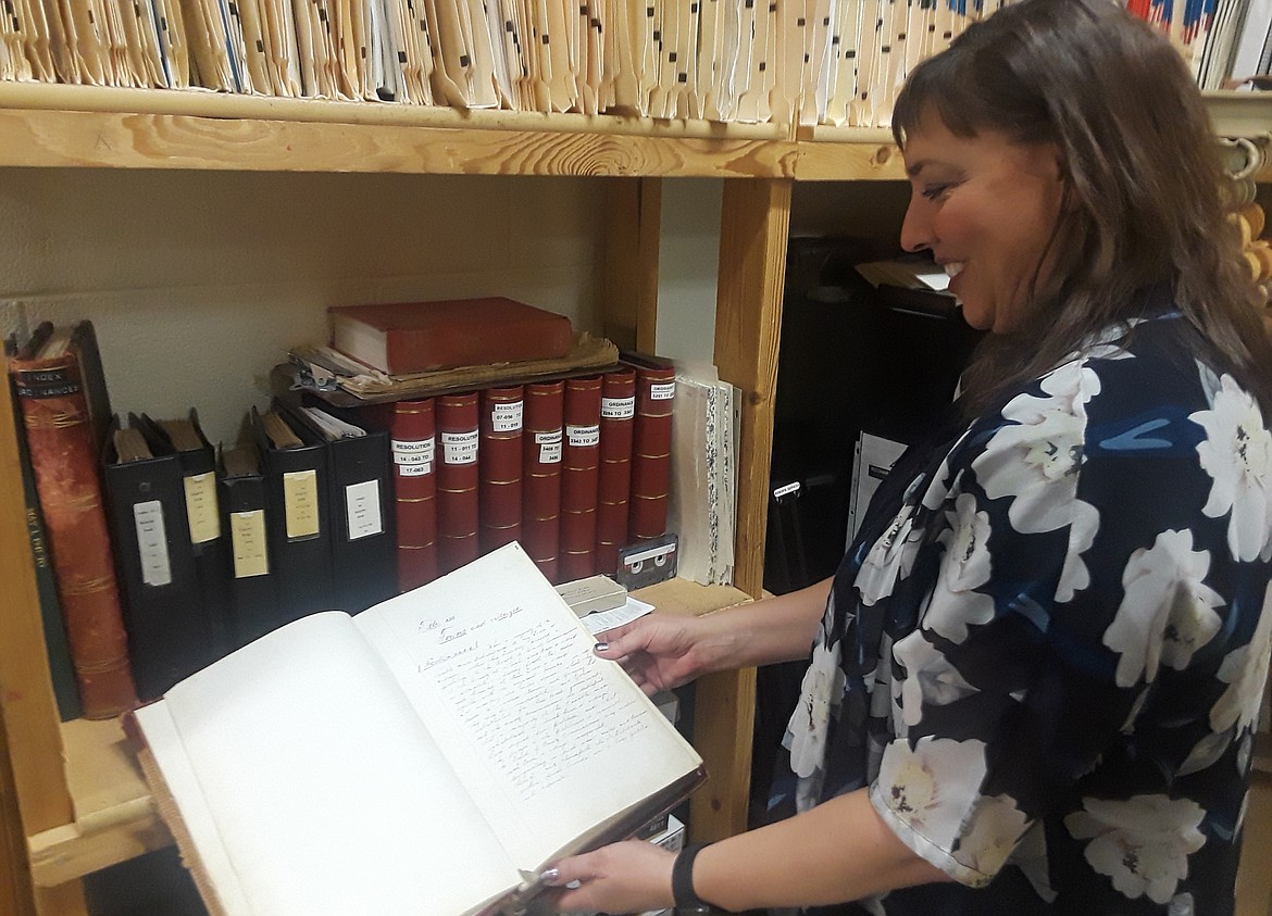 City Clerk Renata McLeod said each volume of archived minutes from Coeur d’Alene’s early years gives a glimpse into how our ancestors toiled to build a city from scratch.