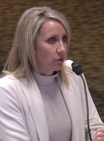 Melissa Tosi, Coeur d'Alene director of Human Resources, defends her proposal at Tuesday's council meeting to include elected officials into the city's code of conduct language that manages workplace