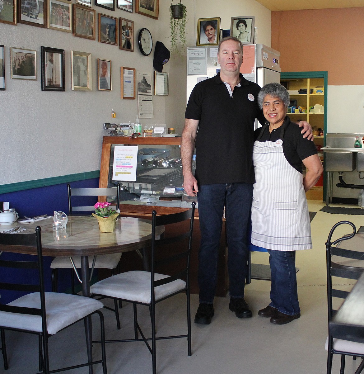 James Carr and Elva Zepeda welcome guests to try the traditional el Salvadorian Pupusa.