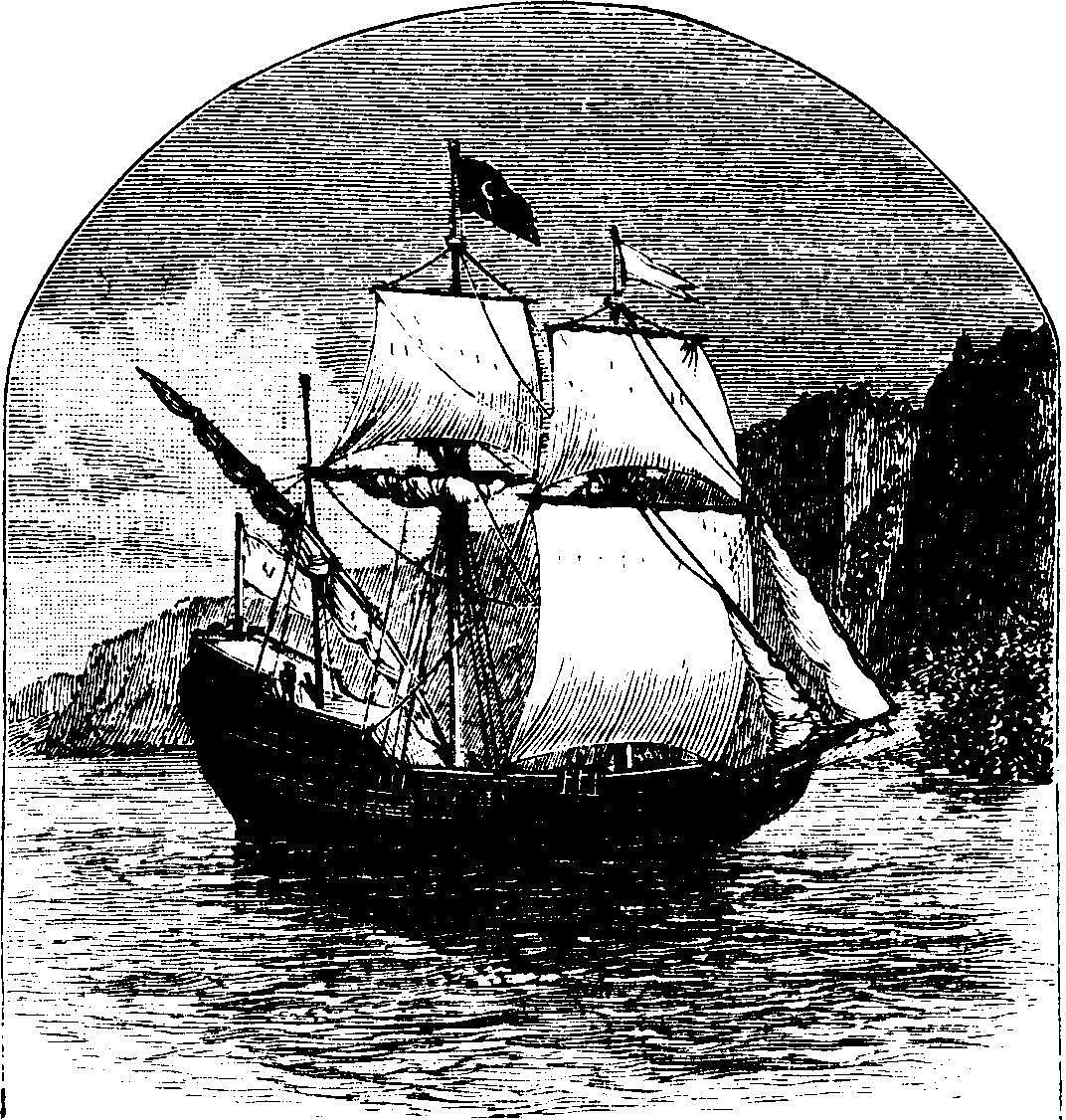 PUBLIC DOMAIN
Henry Hudson’s ship Half Moon was 85 feet long and 78 feet high, weighing 112 tons with a crew of about 20.