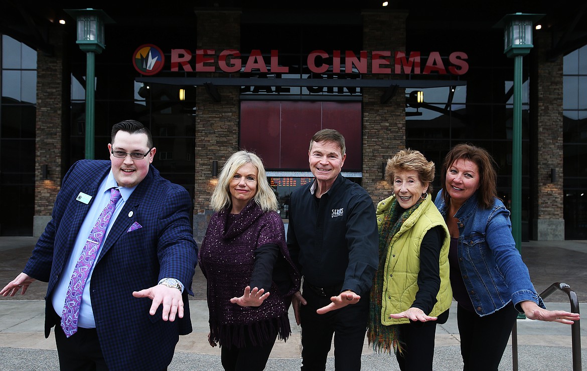 Safety Net of North Idaho will present its first North Idaho fundraiser, a screening of “Short Term 12,” March 22 at Regal Cinemas in Riverstone. Proceeds will support youths who are aging out of foster care. From left: Josh Urbick, Global Credit Union branch manager; Kristen Neeser, Safety Net North Idaho liaison and lead volunteer; businessman Pepper Smock; Safety Net supporter and actress Ellen Travolta; and co-founder Coleen Quisenberry.