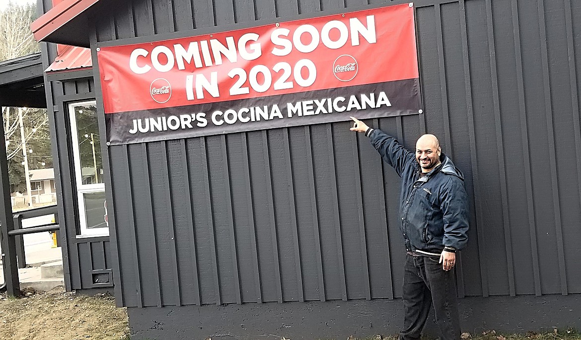 Owner Junior Briseno stands outside Junior’s Cocina Mexicana, set to open this week at 313 Coeur d’Alene Lake Drive (the former O’Shay’s Irish Pub location).