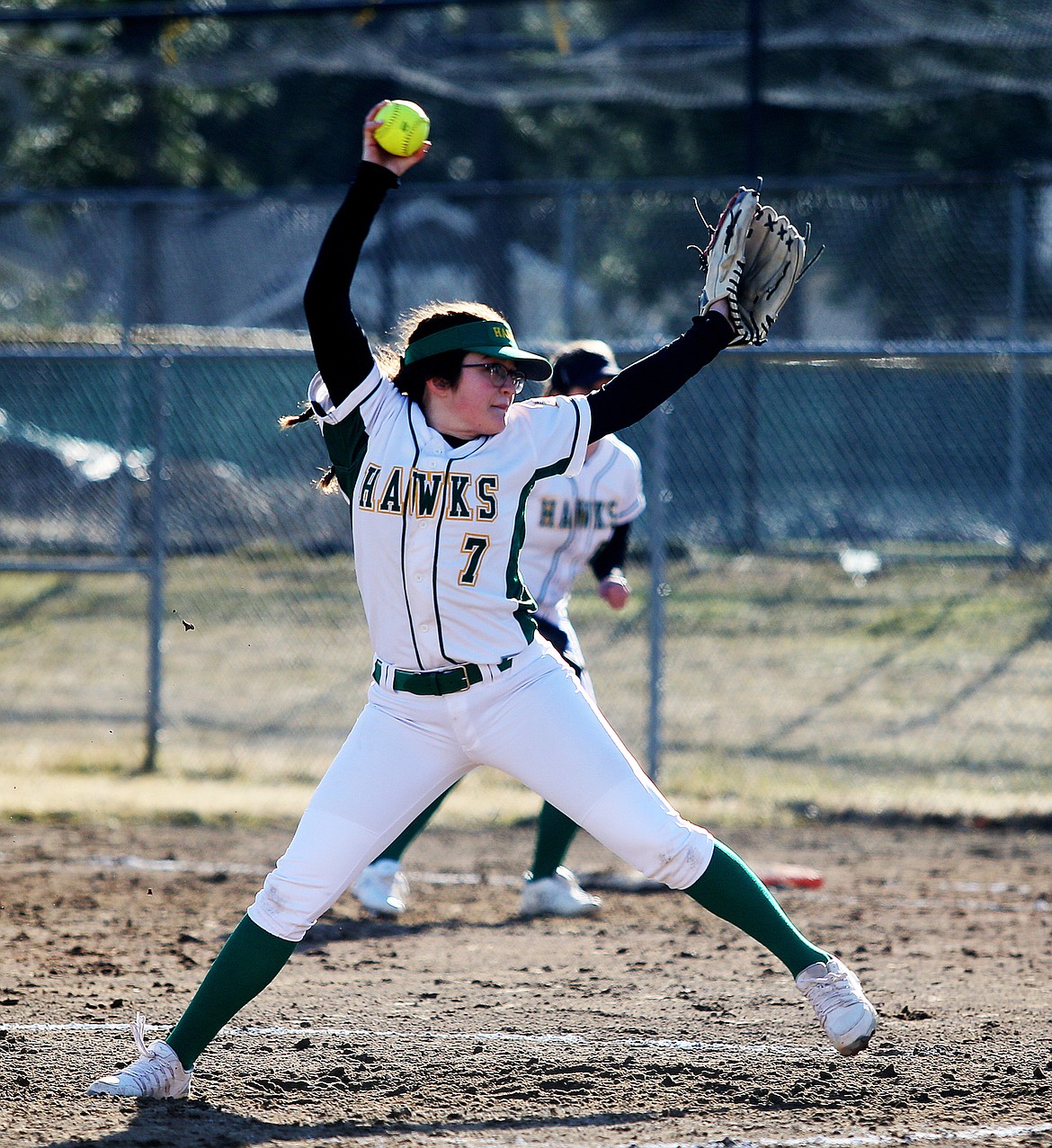 Lakeland High’s Hailey Gosch delivers a pitch against Lewiston.