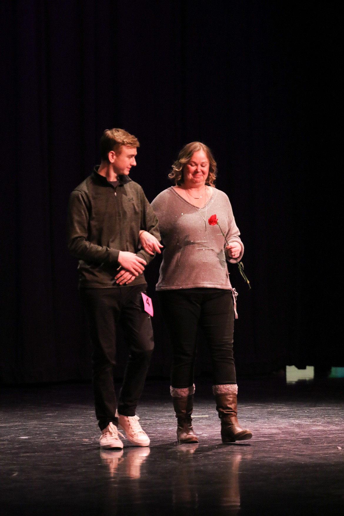 Photo by MANDI BATEMAN 
 2020 Mr. BFHS Battle of the Decades: Ben Tompkins with his mother, Anne.
