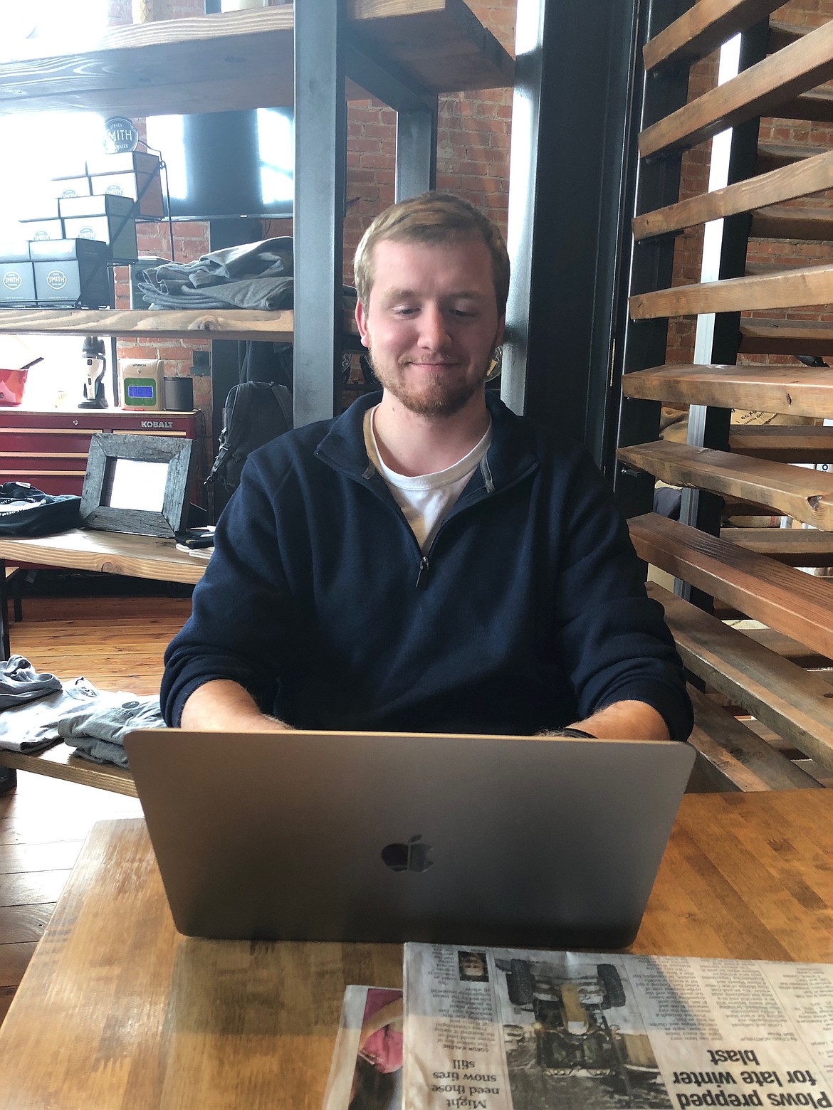 Local writer and author Nick Oetken makes his living writing his own ebooks as well as for businesses online. He prefers working from his laptop to a traditional office job.