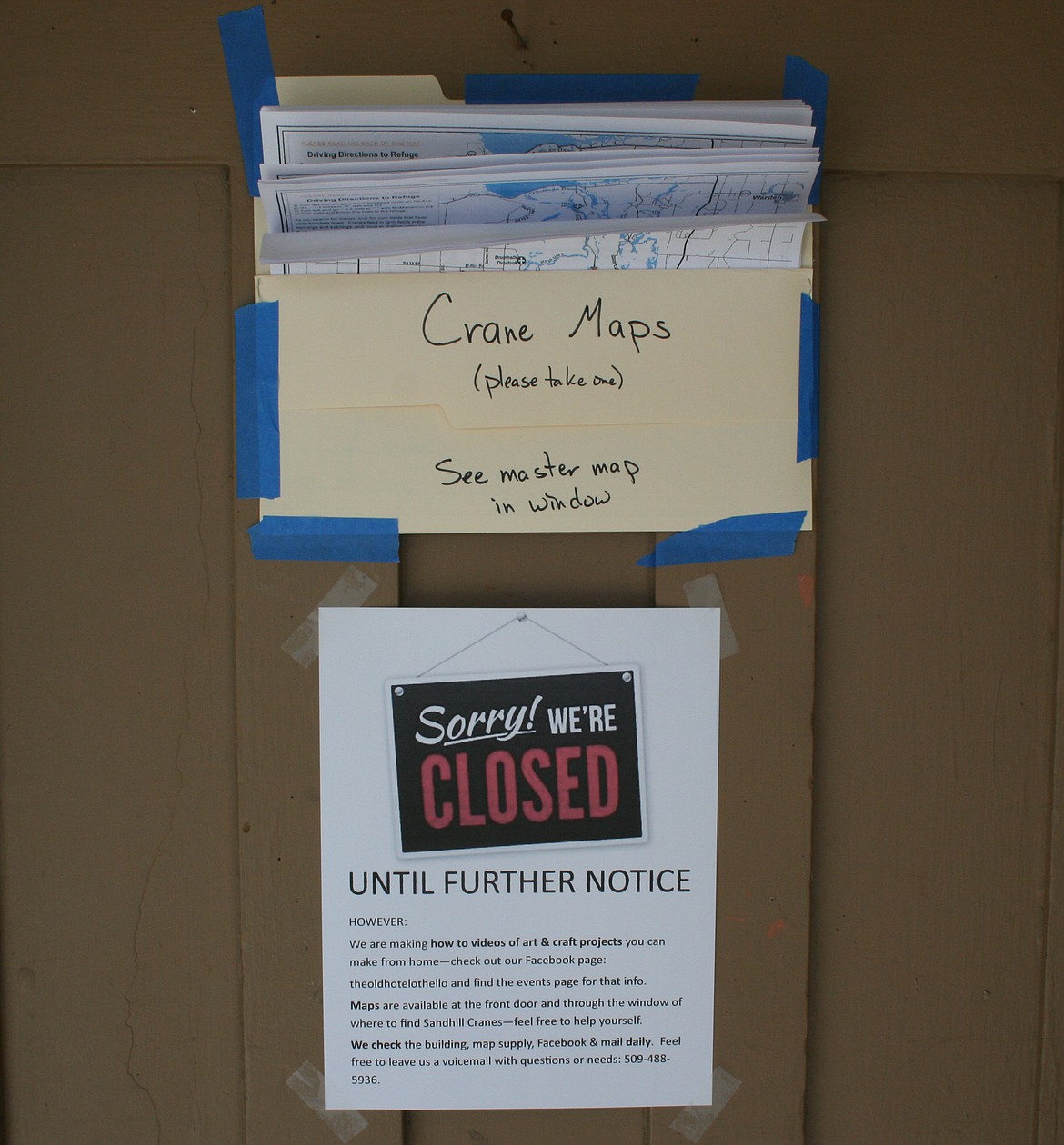 Usually the Othello Sandhill Crane Festival provides tours, lectures and activities, but the outbreak of the COVID-19 virus meant the only thing organizers could do was leave a map for do-it-yourself birders.