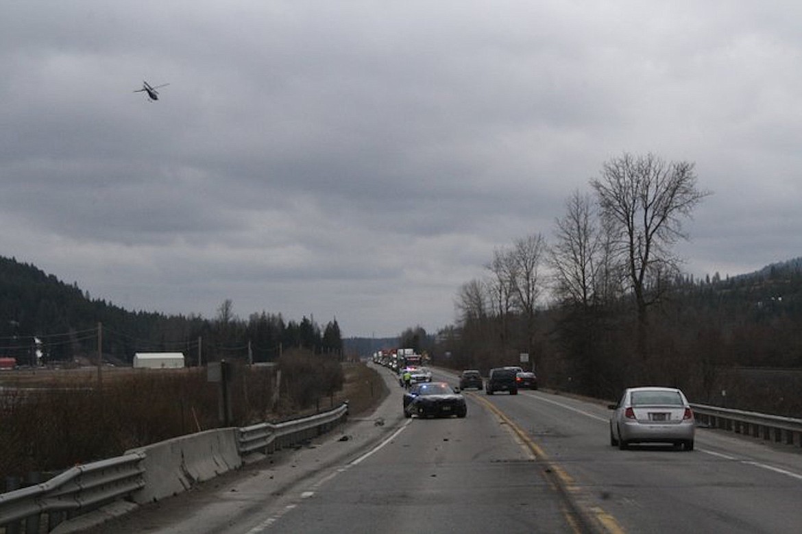 (Photo courtesy IDAHO STATE POLICE) 
 A Michigan man was injured in a head-on collision in Cocolalla on Friday morning.