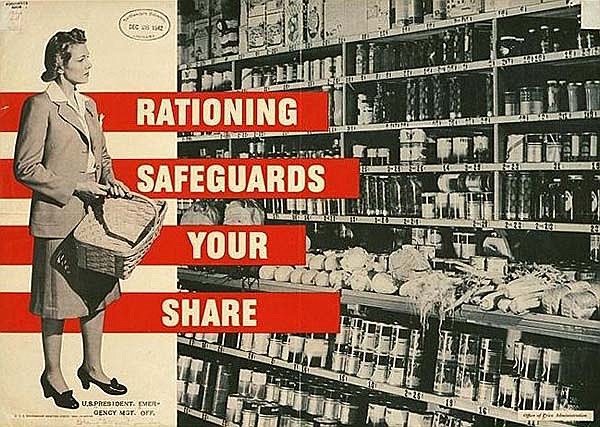 U.S. poster promoting rationing during World War II. [Source Oregon Secretary of State official site]