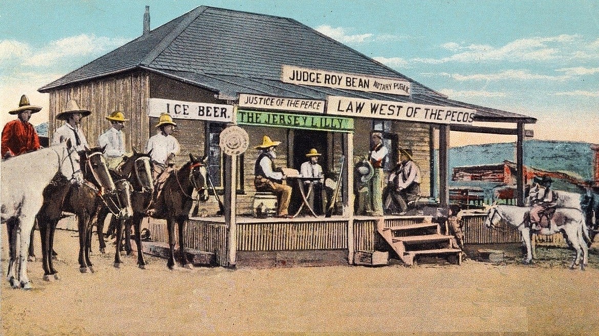 Judge Roy Bean’s courtroom and saloon in Langtry, Texas, where he dispensed justice and drinks.