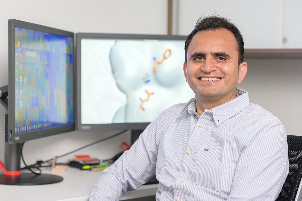 (Photo courtesy UNIVERSITY OF IDAHO) 
 Jagdish Patel, a University of Idaho research assistant professor, is a molecular modeling specialist and among U of I team members working to identify a cure for COVID-19.