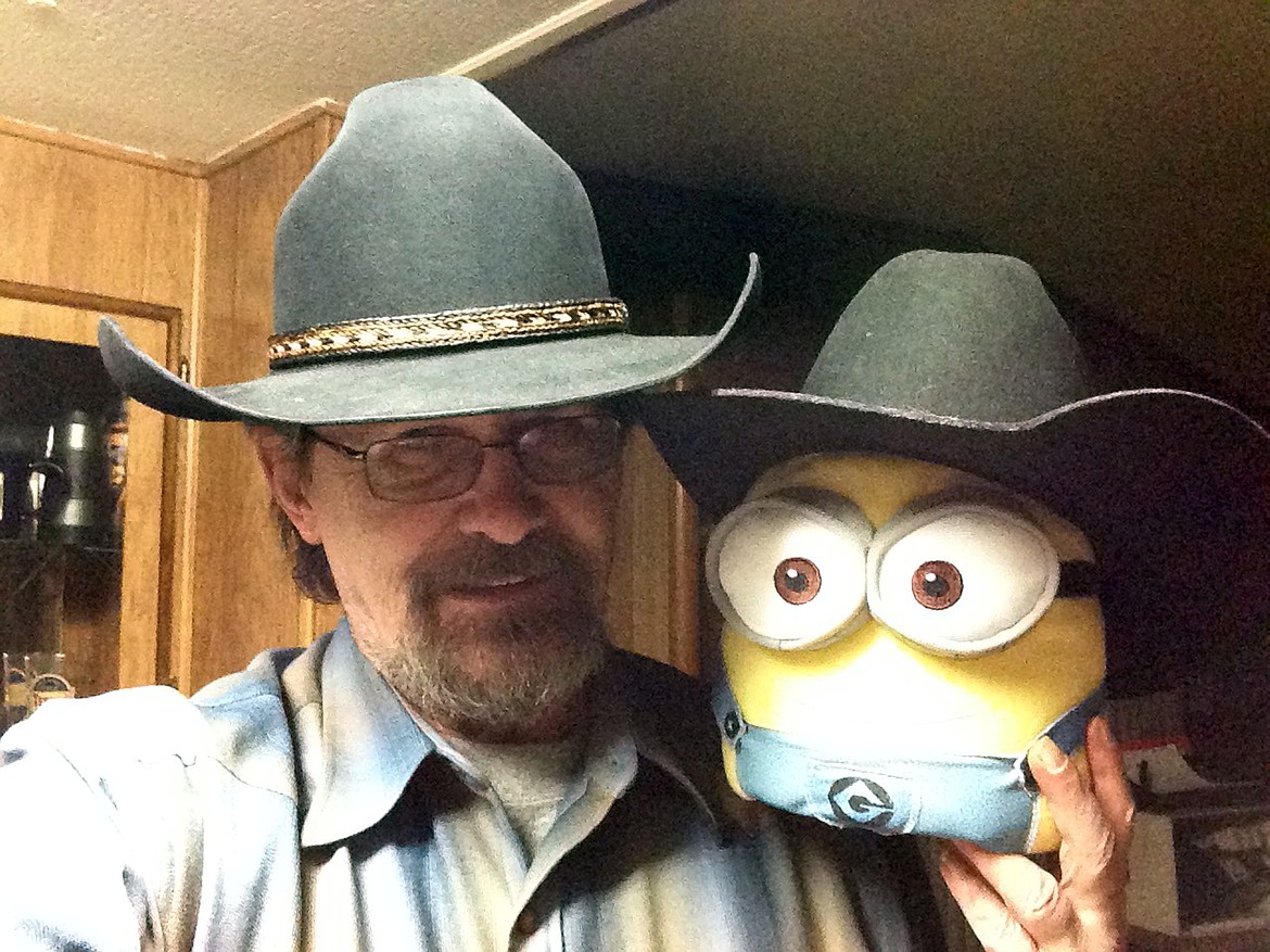 Brian Lentz poses with a minion. Lentz, a Boundary County resident, is instrumental in ensuring that first responders are outfitted with personal protective equipment in this time of N95 mask shortages.
