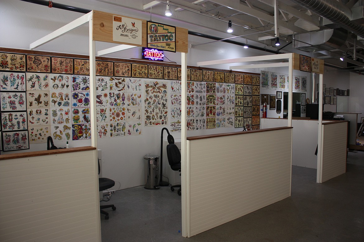 View of the tattoo shop within the museum, featuring vintage designs or “flash” on the walls.  (Photos courtesy of Jay Brown and the Northwest Tattoo Museum.)