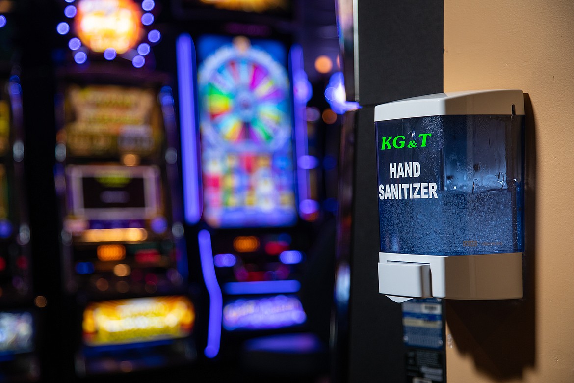 Hand sanitizer dispensers are located around the Best Western Plus Kootenai River Inn Casino and Spa.
