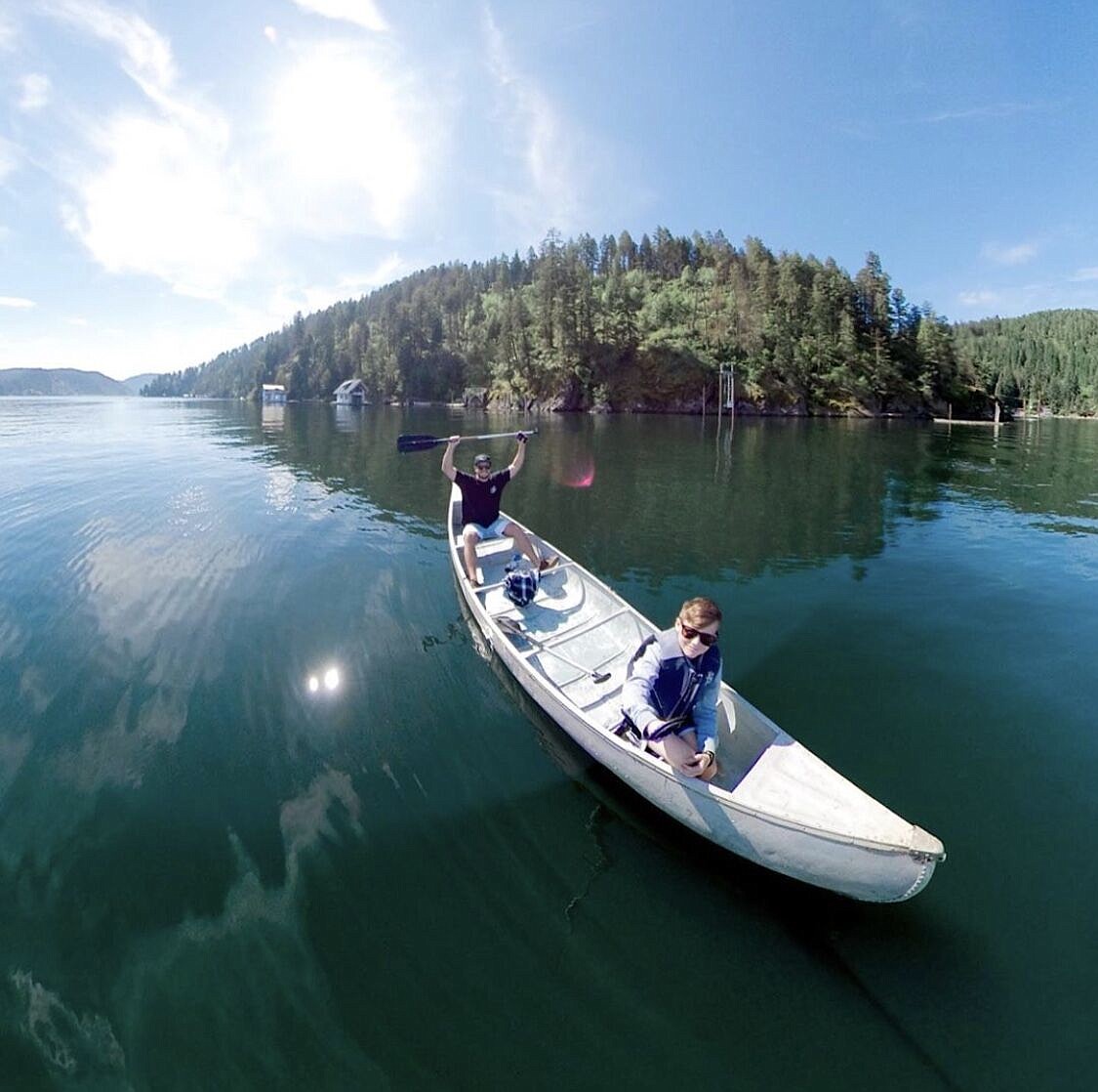 Landon and Weston Cederblom followed their Memorial Day 2019 cleanup with a canoe trip.