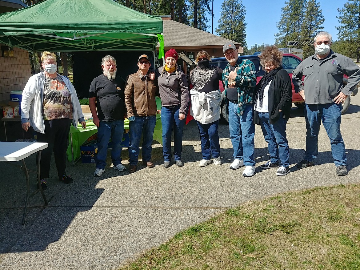 (Photo courtesy KENDRA DODGE) 
 A few of the volunteers who put together a meal for truckers to thank them for being COVID-19 superstars and helping provide a meal to those who are keeping our stores full.