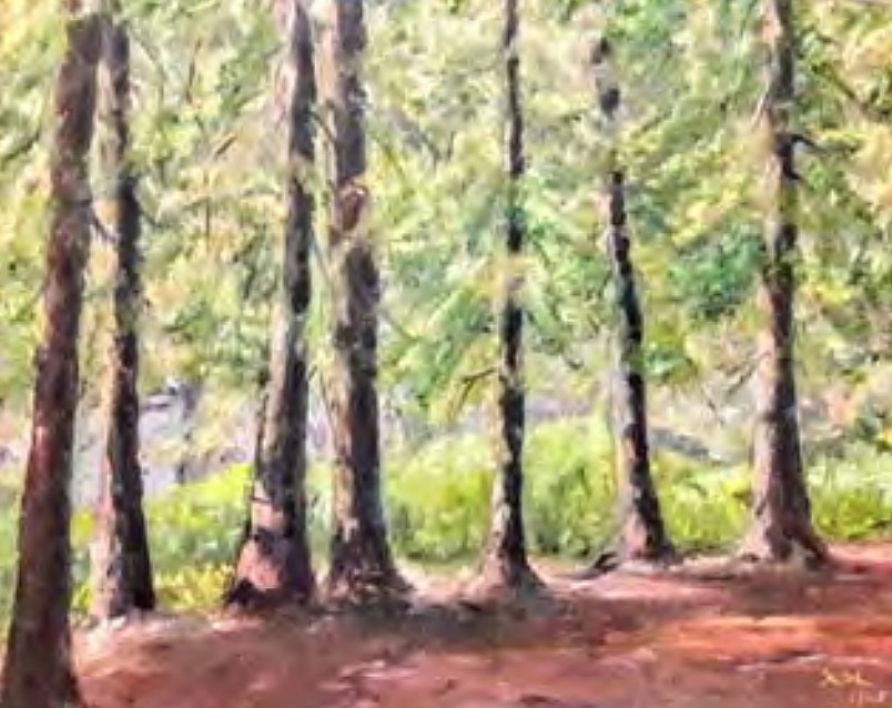 “Home in the Trees” by Christina Oss Labang (Courtesy City of Coeur d’Alene)