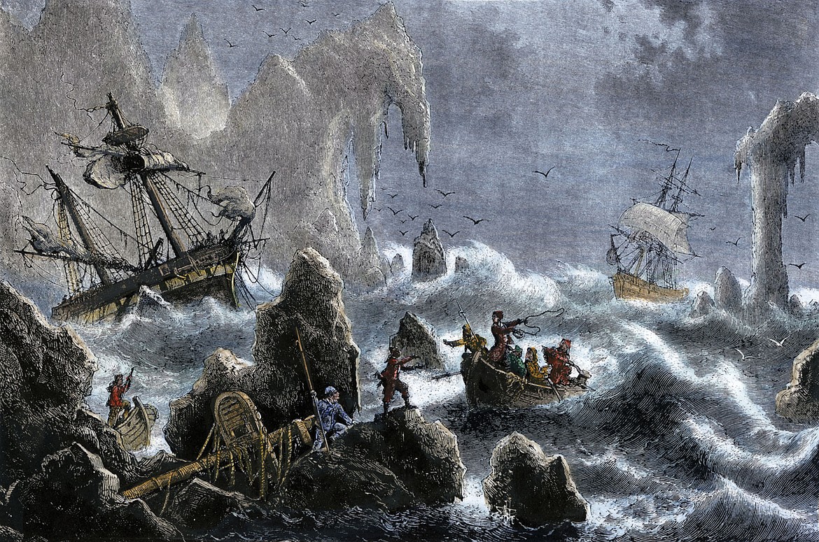 WIKIMEDIA COMMONS
Vitus Bering’s ship St. Peter was wrecked on an Aleutian island near Kamchatka in 1741, where Danish-born explorer Bering died, ending the Russian exploration expedition in the Gulf of Alaska.