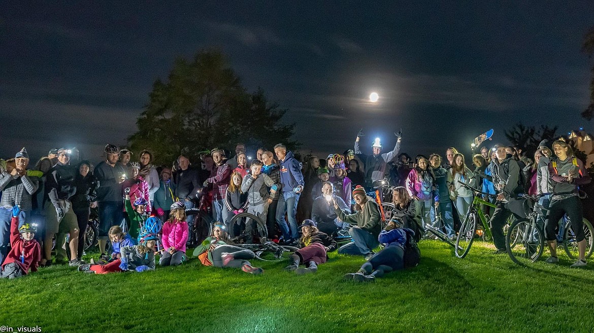 Magic in the moonlight: CDA’s full moon bike a ride big hit | Coeur d ...