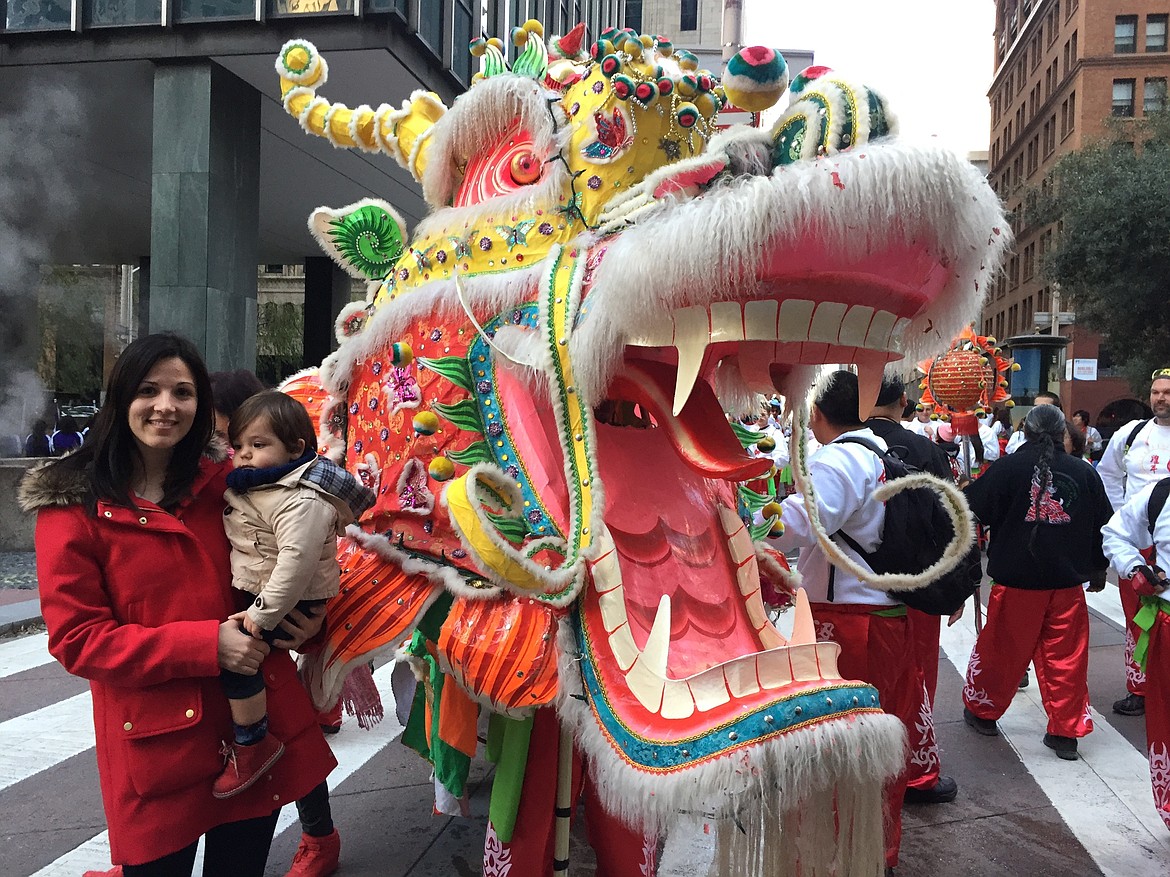 CALIFORNIA ONE WAY 
 Dragon in the San Francisco Chinese New Year parade (2018).