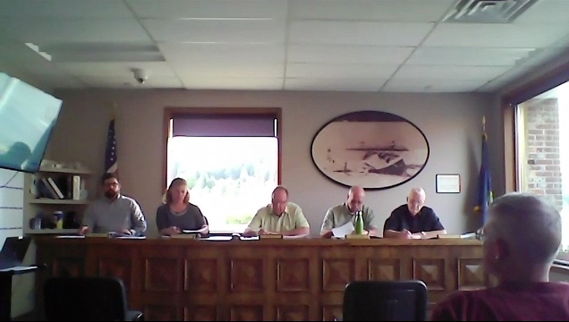 (Photo by TONIA BROOKS) 
 The Bonners Ferry City Council met at 6 p.m. on June 2. Along with approving a payment of $168,413.49 to Wink Inc., council members also agreed to enact a hiring freeze to help with city budgeting issues.