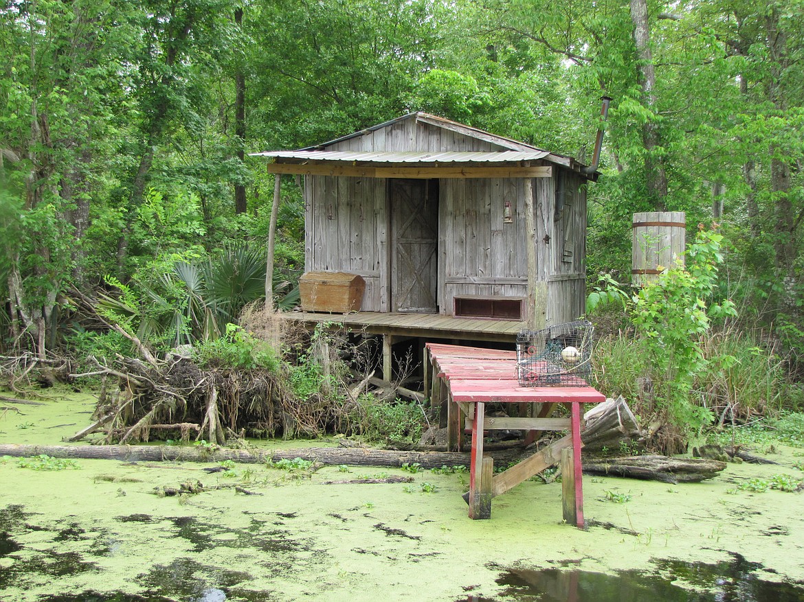 CATHY RICHES/WORDPRESS.COM 
 Cajun shack in the Louisiana bayou.