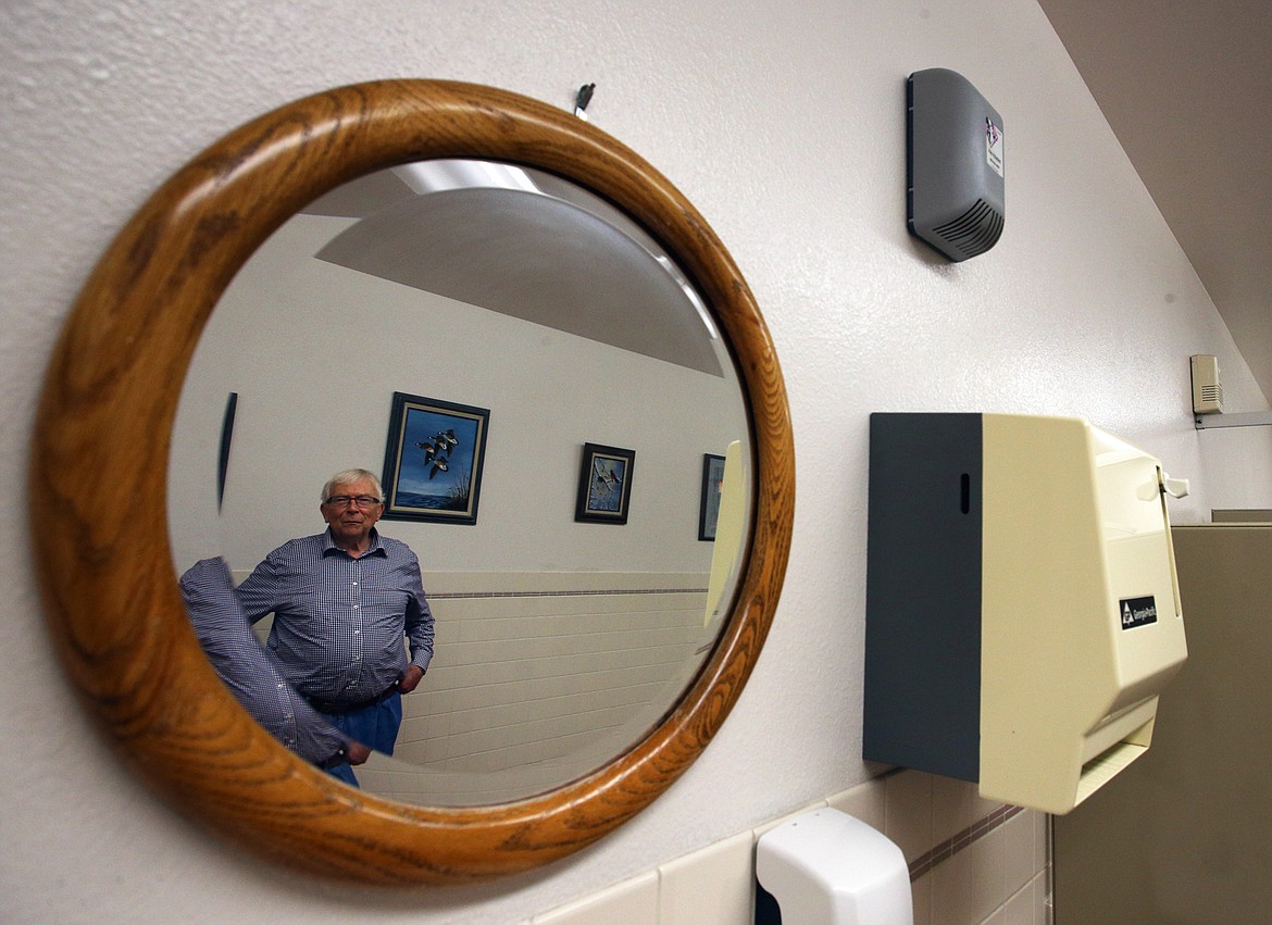 BILL BULEY/Press 
 Bob Small, director, talks about improvements scheduled for the restrooms at the Lake City Center.