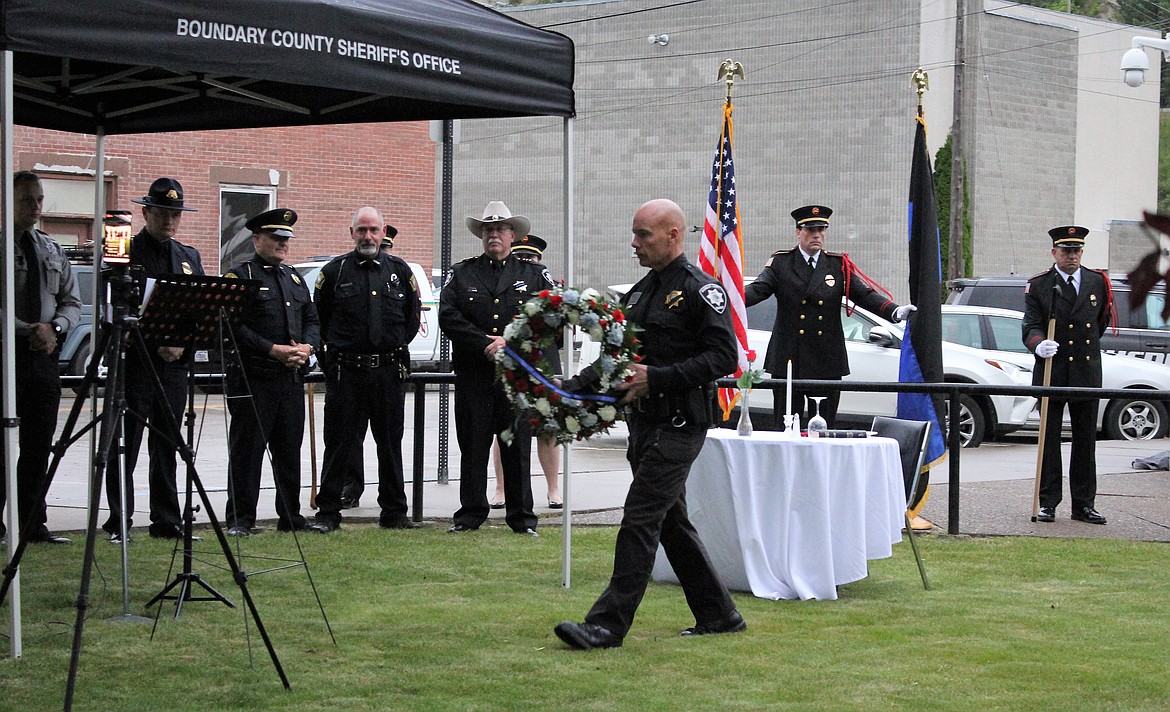 Normally held in May, the annual Peace Officers Memorial Ceremony was held this past Friday, June 5, on the lawn of the Boundary County Sheriff’s Office.