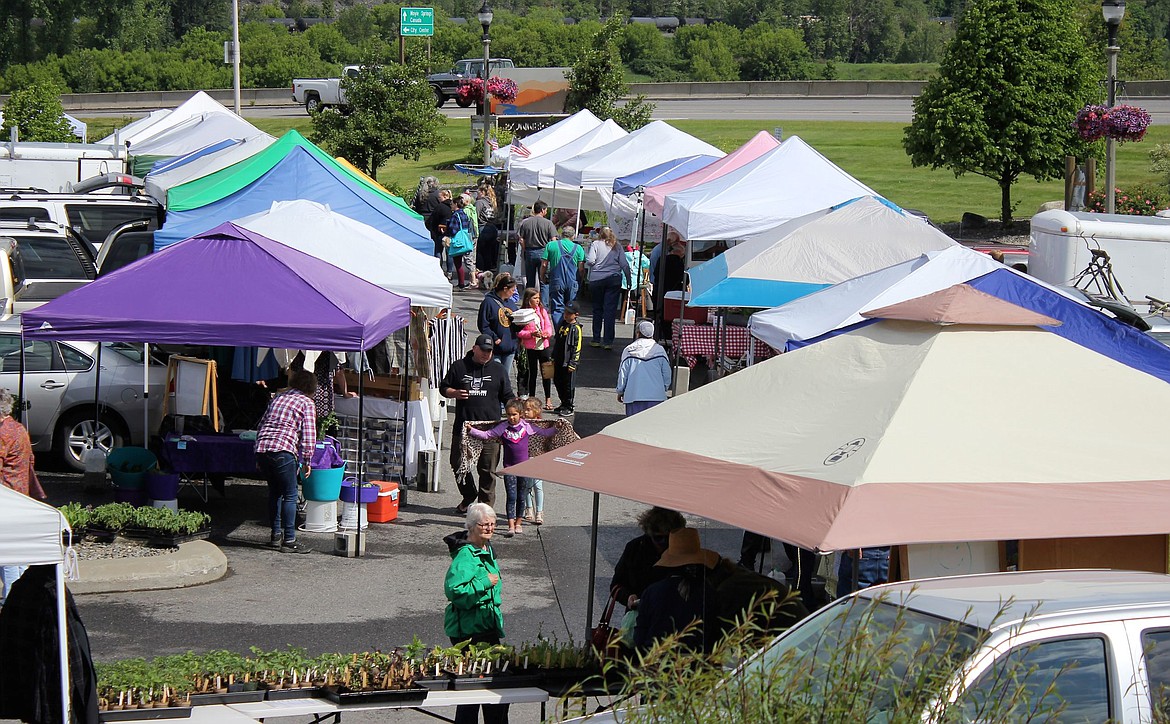 (Photo by TONIA BROOKS) 
 The Bonners Ferry Farmers Market is open on Saturdays from 8 a.m. to 1 p.m. through the season until October.