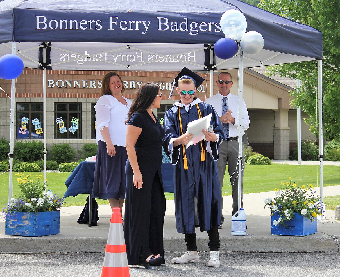 Saturday’s historic graduation ceremony amid the COVID-19 pandemic required creative planning from the Bonners Ferry High School administration.