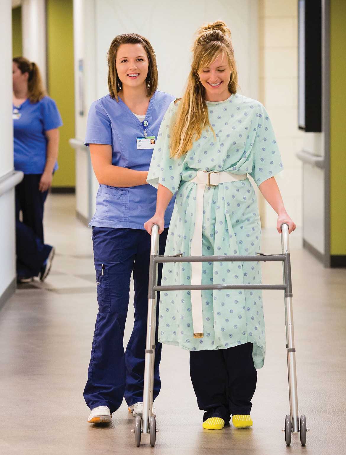 Former Kootenai Health CNA Kiela Putnam works with a patient on the fourth floor of the hospital. CNA jobs are in demand in North Idaho and nationwide as the country battles COVID-19 and meets the demands of an aging population. A variety of trades are accessible at the Workforce Training Center for anyone seeking a new career path. (Courtesy photo)