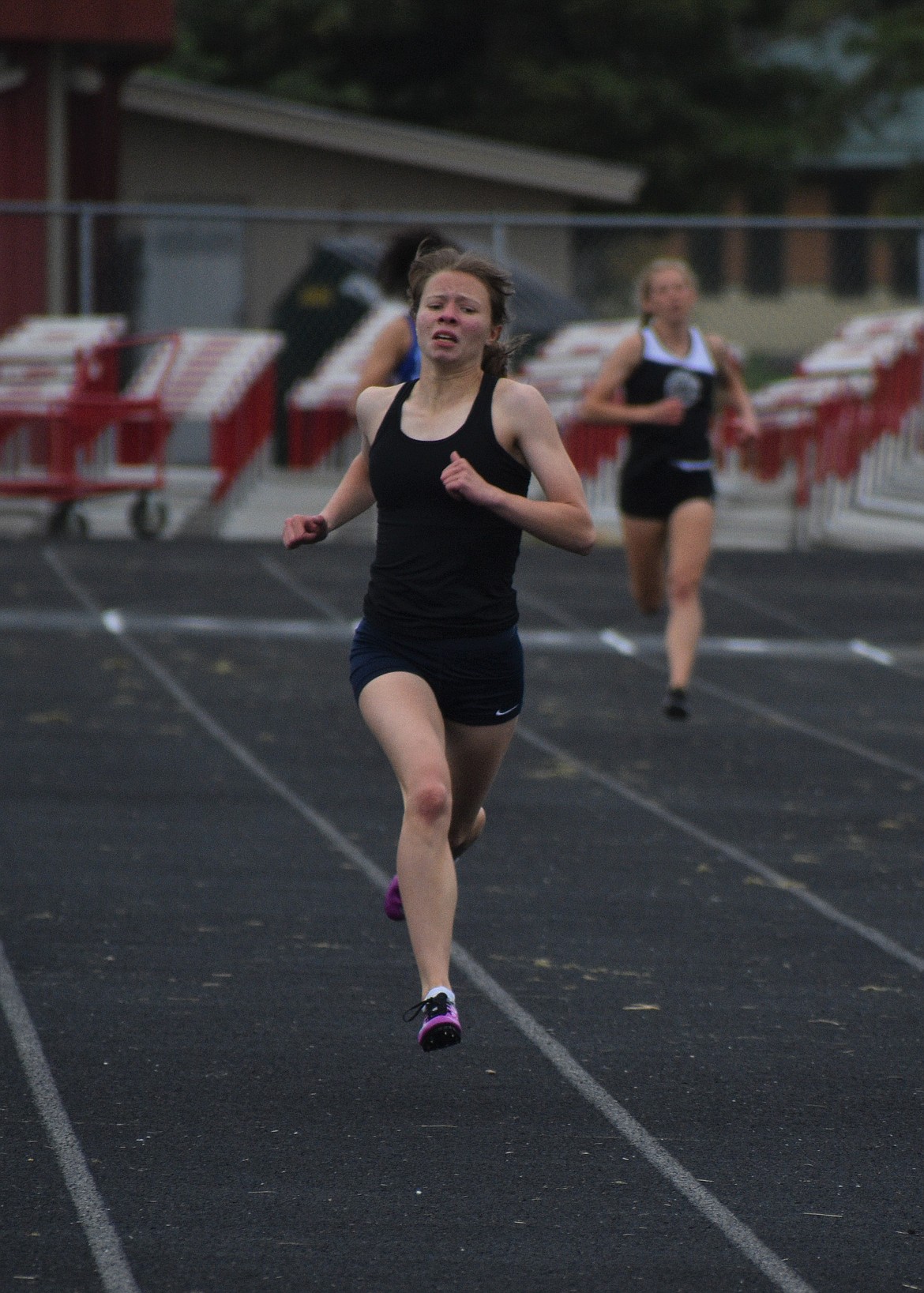Lake City’s Angelyca Chapman cruises to victory in the girls 400 meters at the Sandpoint Open on Saturday.