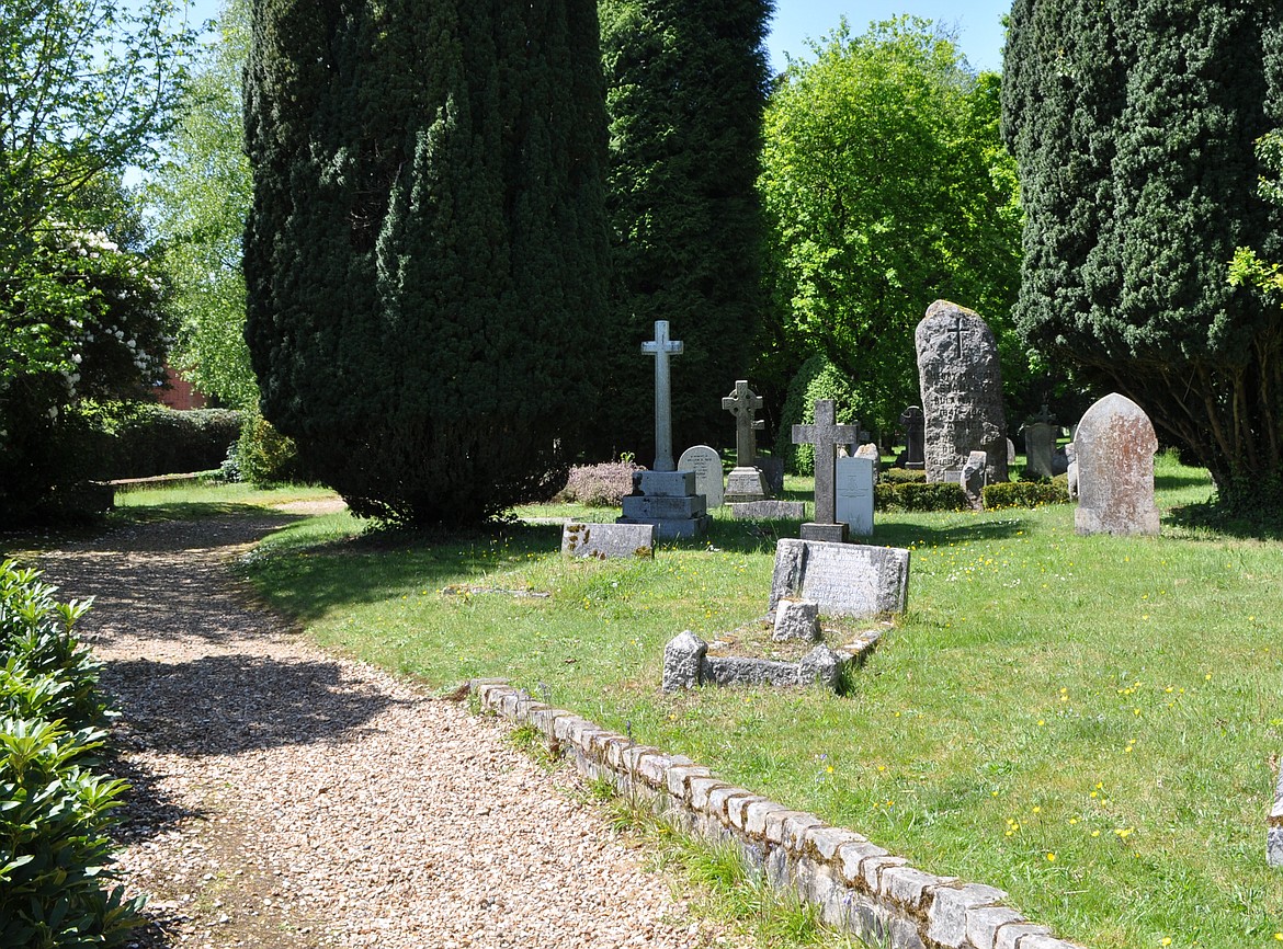 WIKIMEDIA COMMONS 
 Henry Morton Stanley gravesite in Surrey, England, is the tall stone grave marker in back.