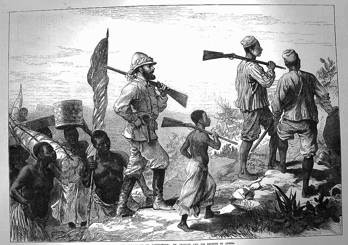 GOOGLE IMAGES 
 Henry Morton Stanley trekked 550 miles to find Dr. David Livingstone in Ujiji on the shores of Lake Tanganyika.