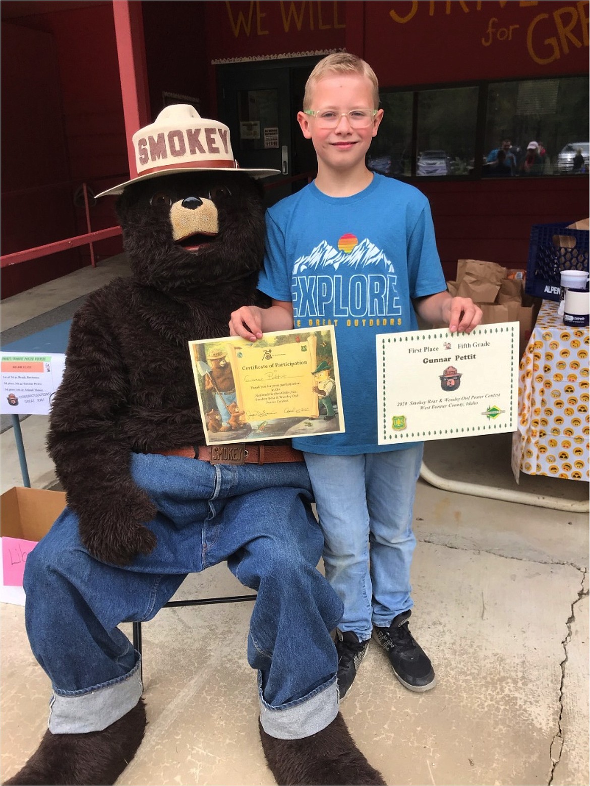 (Courtesy photo) 
 Gunnar Pettit, fifth grade, won second place in the Idaho State Smokey/Woodsy Poster Contest.