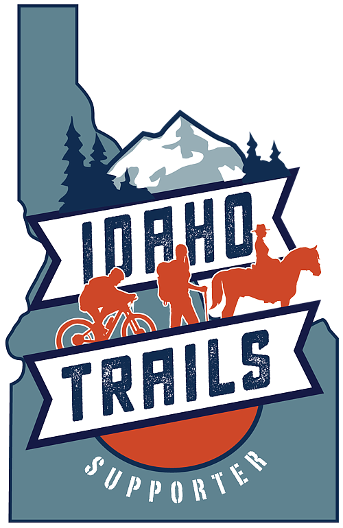 For $10 trail enthusiasts get a sticker like this one, and at the same time donate to trail upkeep.